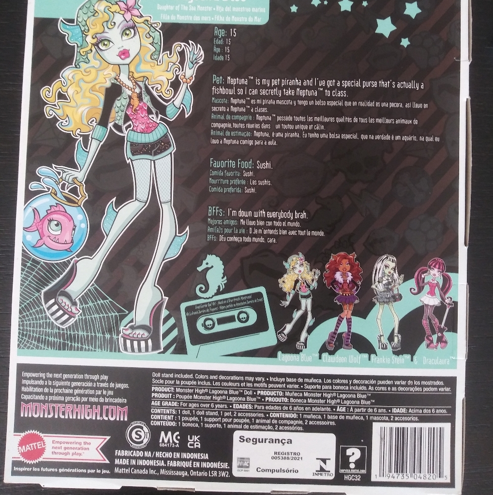 Creeproduction Lagoona Blue Monster High Doll, In Box - Picture 5 of 7
